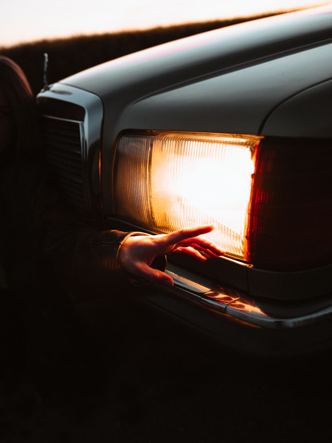 GIRL, CAR, SUNSET - portrait, editorial, outdoor - photograph 14 of 17 by Marco Meyer in Bavaria, Germany, 2025