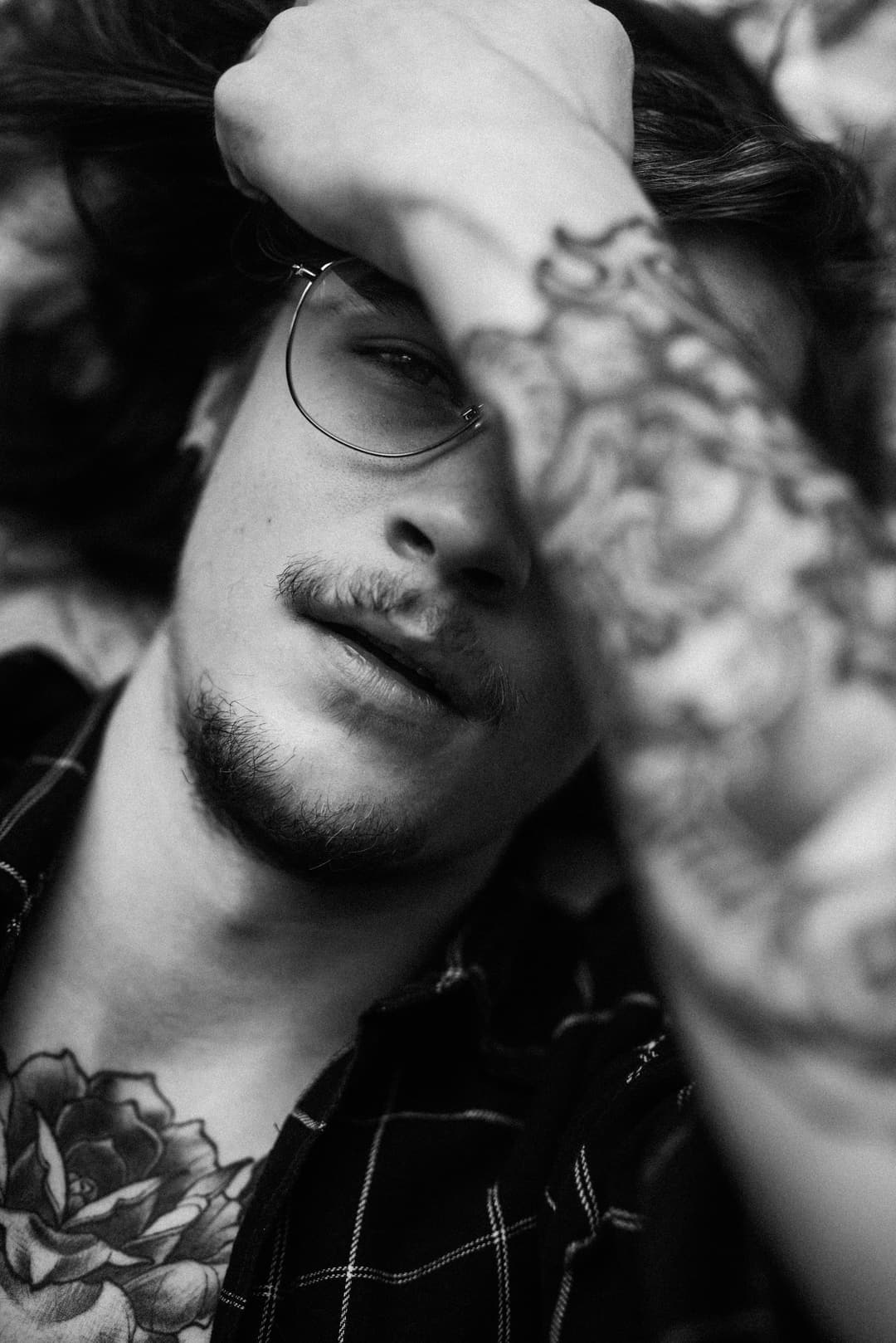 SELF PORTRAITS NO 1 - available light, black and white, nikon - photograph 1 of 9 by Marco Meyer, 2021