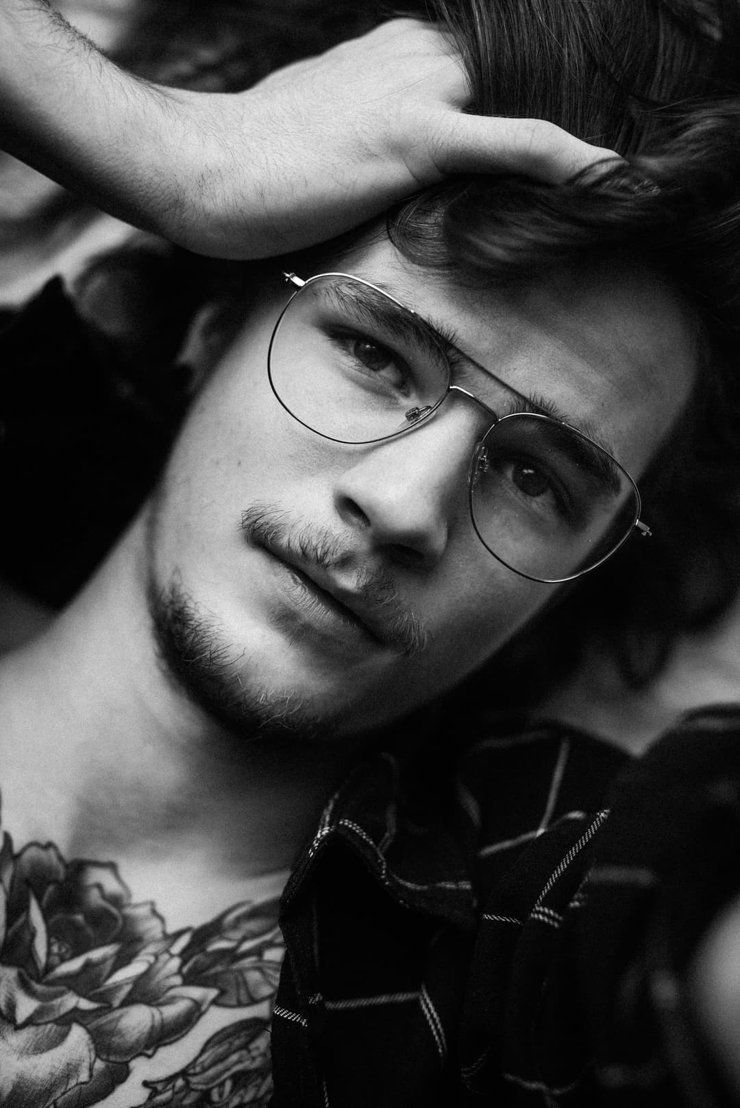 SELF PORTRAITS NO 1 - available light, black and white, nikon - photograph 7 of 9 by Marco Meyer, 2021