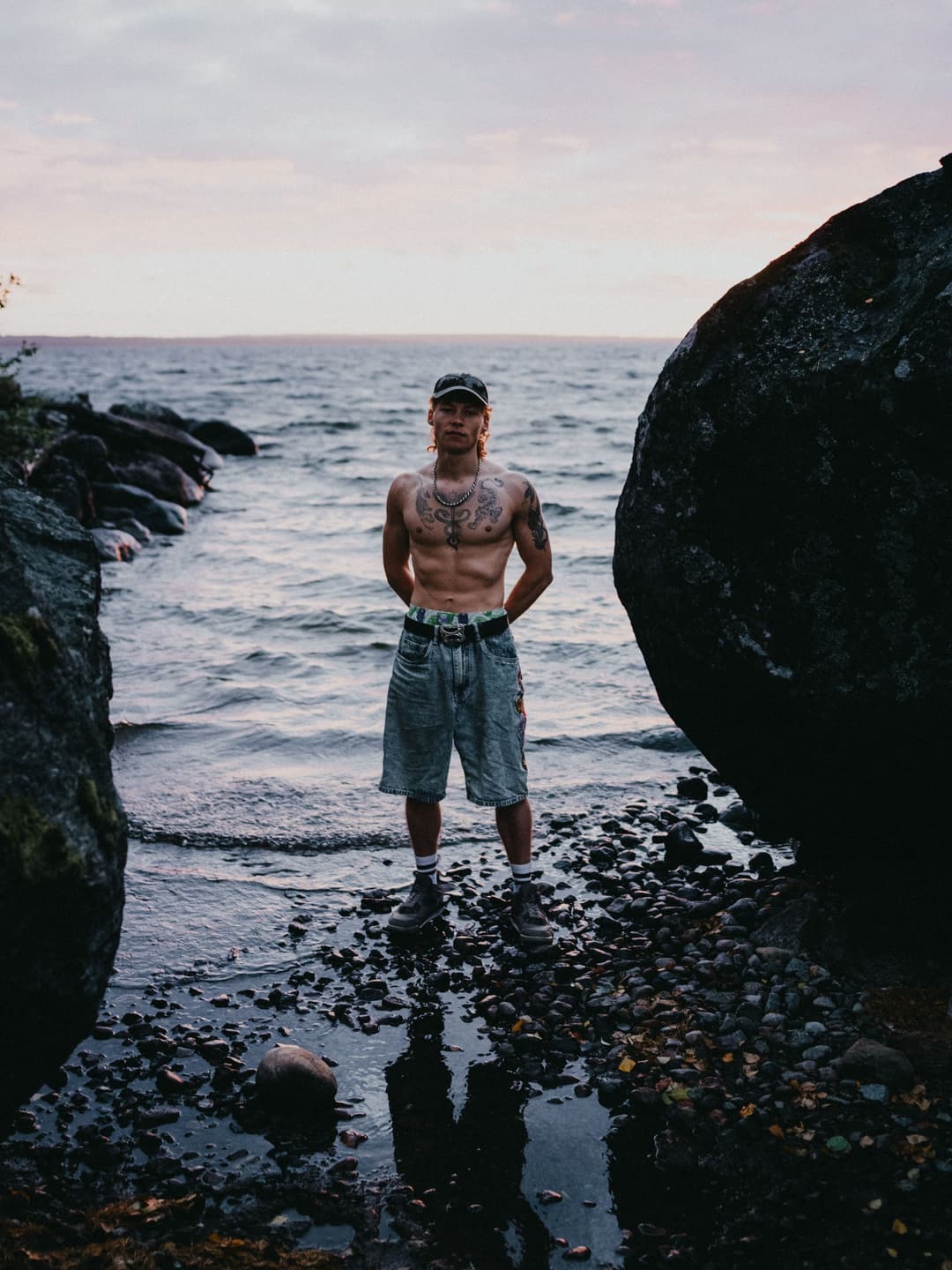 Sweden lake - portrait, editorial, male model - photograph 12 of 26 by Marco Meyer in Tived, Sweden, 2026