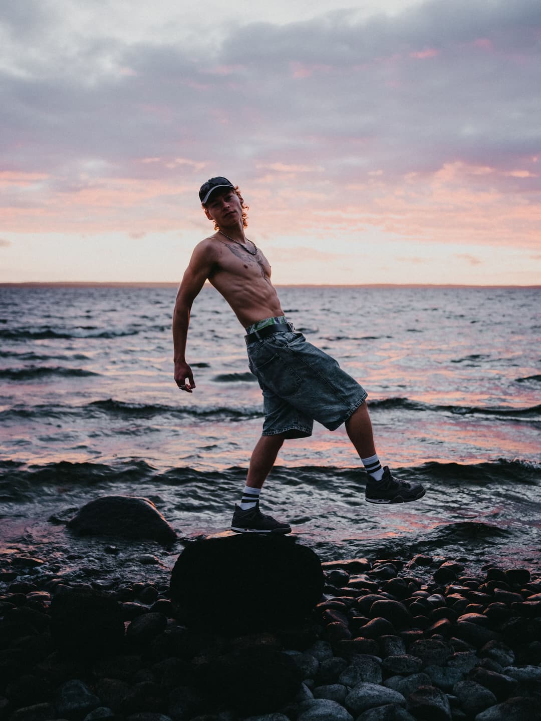 Sweden lake - portrait, editorial, male model - photograph 14 of 26 by Marco Meyer in Tived, Sweden, 2026