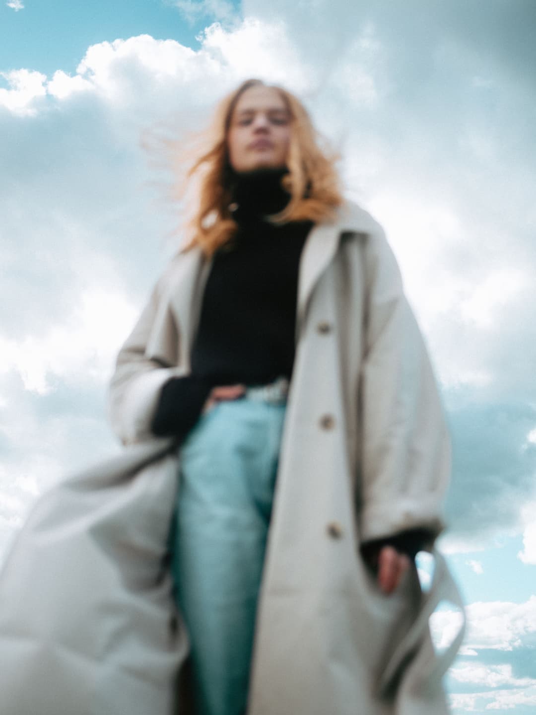 WIND AGAINST BLUE - portrait, natural light, fujifilm - photograph 2 of 12 by Marco Meyer in Augsburg, Germany, 2024