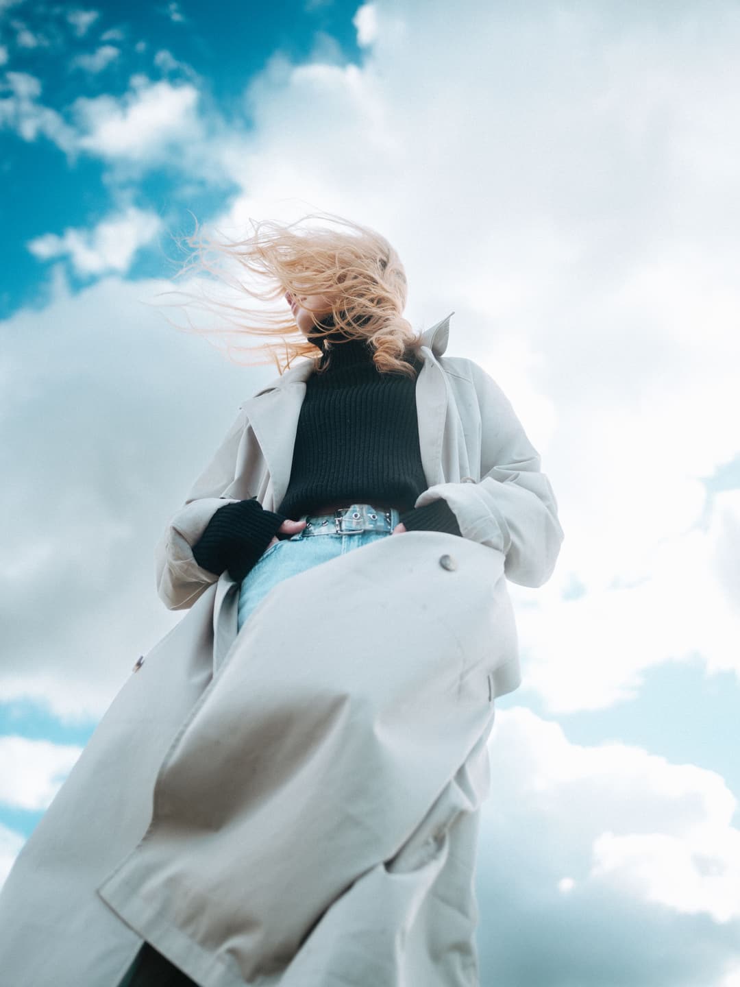 WIND AGAINST BLUE - portrait, natural light, fujifilm - photograph 3 of 12 by Marco Meyer in Augsburg, Germany, 2024