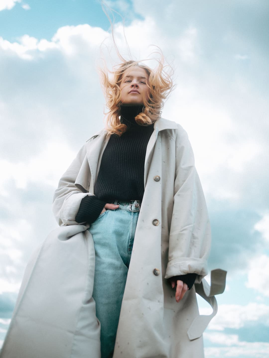 WIND AGAINST BLUE - portrait, natural light, fujifilm - photograph 4 of 12 by Marco Meyer in Augsburg, Germany, 2024