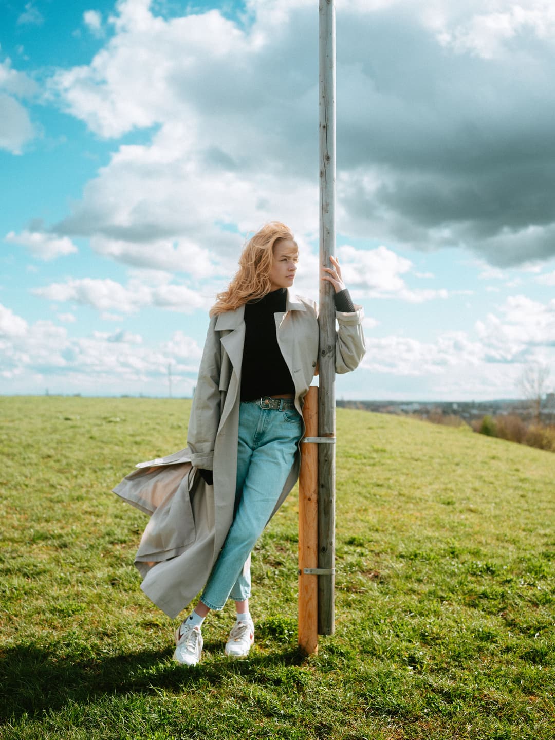WIND AGAINST BLUE - portrait, natural light, fujifilm - photograph 8 of 12 by Marco Meyer in Augsburg, Germany, 2024