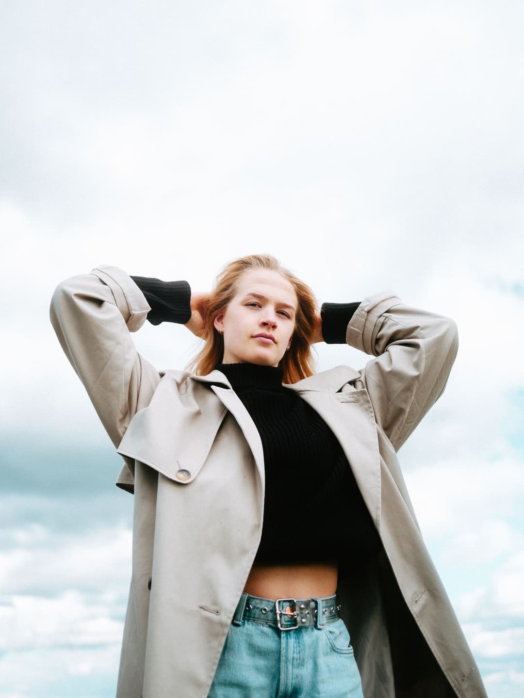 WIND AGAINST BLUE - portrait, natural light, fujifilm - photograph 9 of 12 by Marco Meyer in Augsburg, Germany, 2024