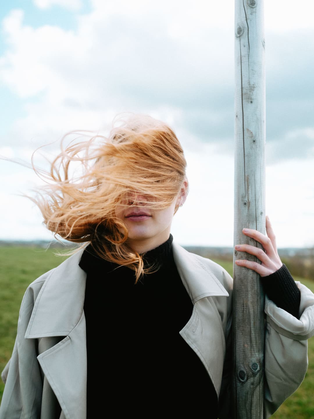 WIND AGAINST BLUE - portrait, natural light, fujifilm - photograph 11 of 12 by Marco Meyer in Augsburg, Germany, 2024